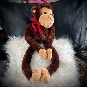 Adventure Planet Large Hanging Hook & Loop Hand Stuffed Plush Monkey Lamon 20”
